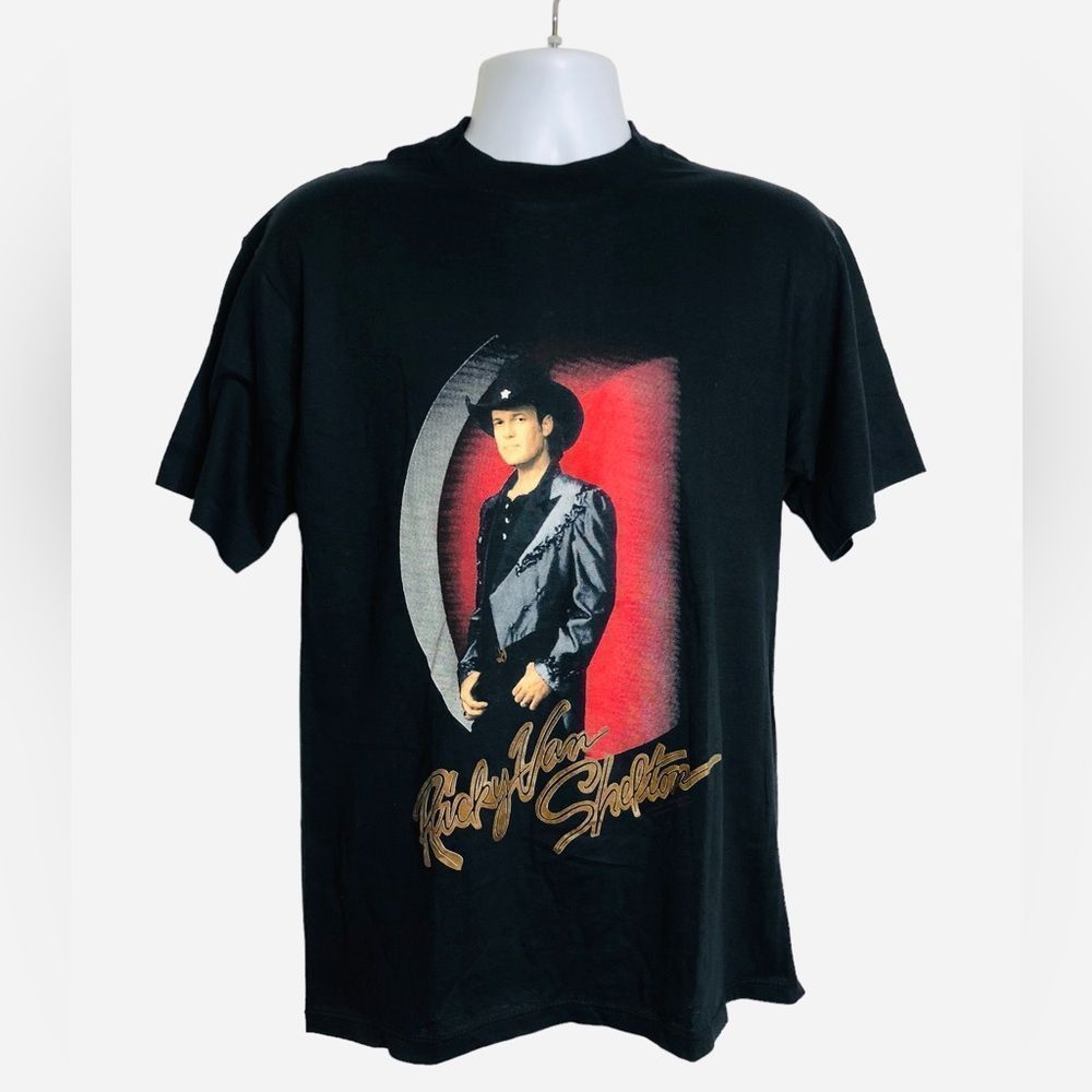 Rare Vintage Ricky Van Shelton Entertainer of the Year 1990 Tour T Shirt 90s L.